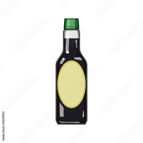 mustard soy sauce cartoon. teriyaki cooking, japan caramel, glass japanese mustard soy sauce sign. isolated symbol vector illustration