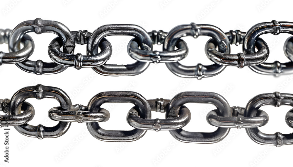 metal chains isolated on white metal chains isolated on white