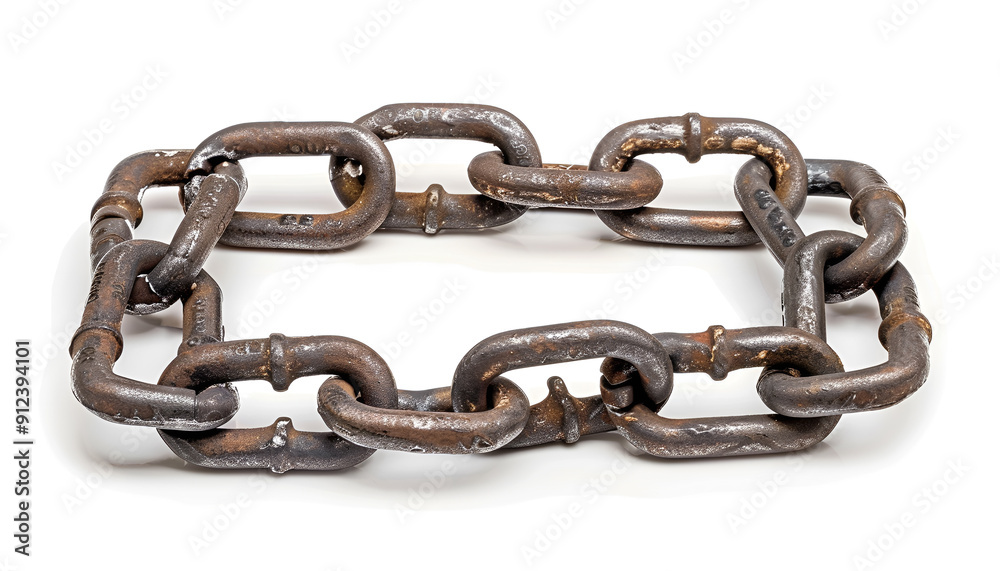metal chains isolated on white metal chains isolated on white
