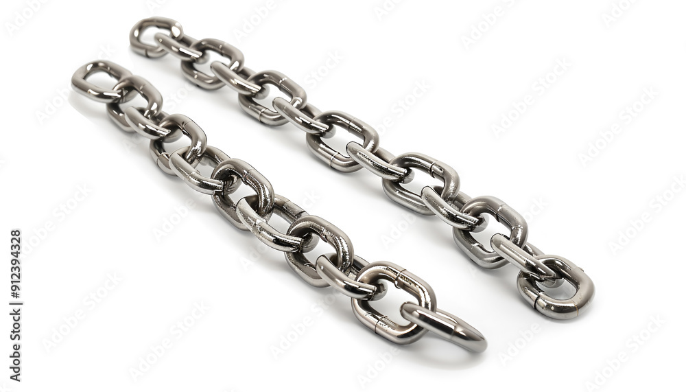 Obraz premium metal chains isolated on white