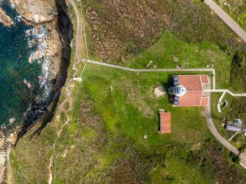 Faro del Cabo Peñas de Gozon en Asturias photo