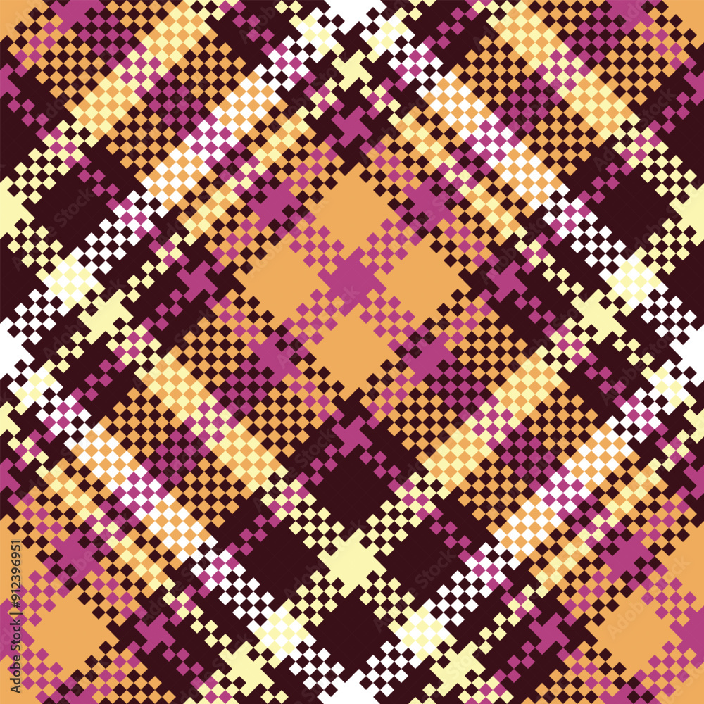 Obraz premium Plaid Pattern Seamless. Abstract Check Plaid Pattern Flannel Shirt Tartan Patterns. Trendy Tiles for Wallpapers.