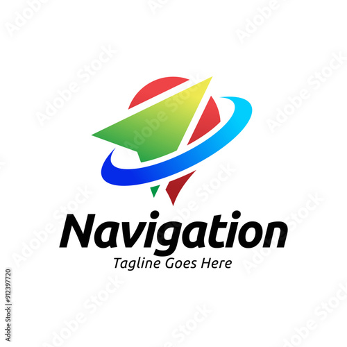 Compass Global Globe Earth Adventure GPS navigation logo design. Vector Illustration