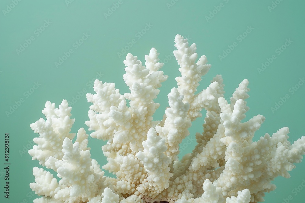 ai generative coral stone with pastel background ai generative coral stone with pastel background