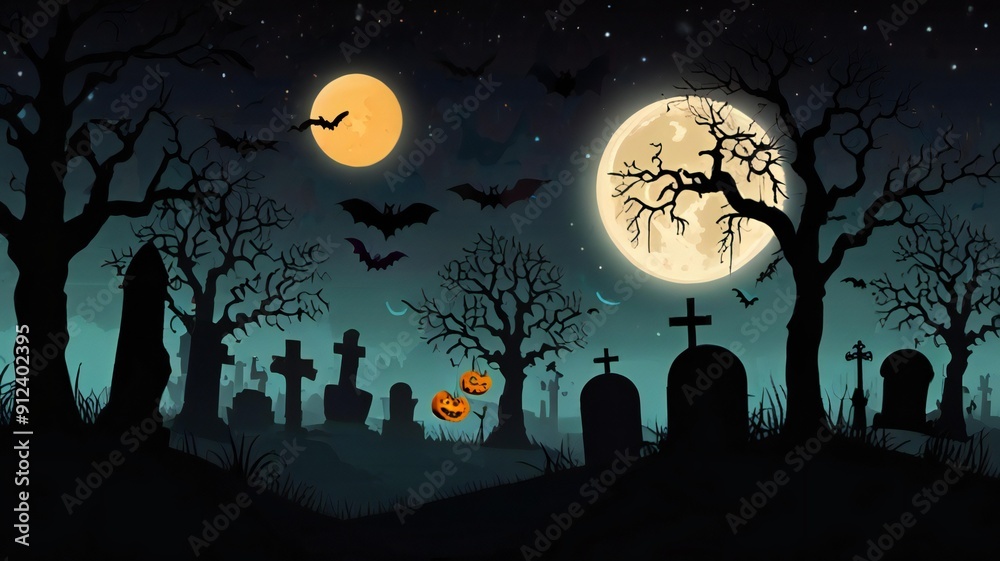 halloween background with house halloween background with house