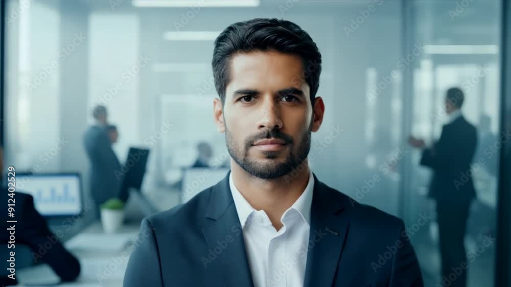Young Indian businessman and his team Young Indian businessman and his team