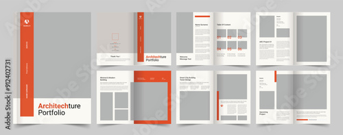 Architecture Portfolio Template, Portfolio Design for Architecture and Interior, A4 Size Brochure