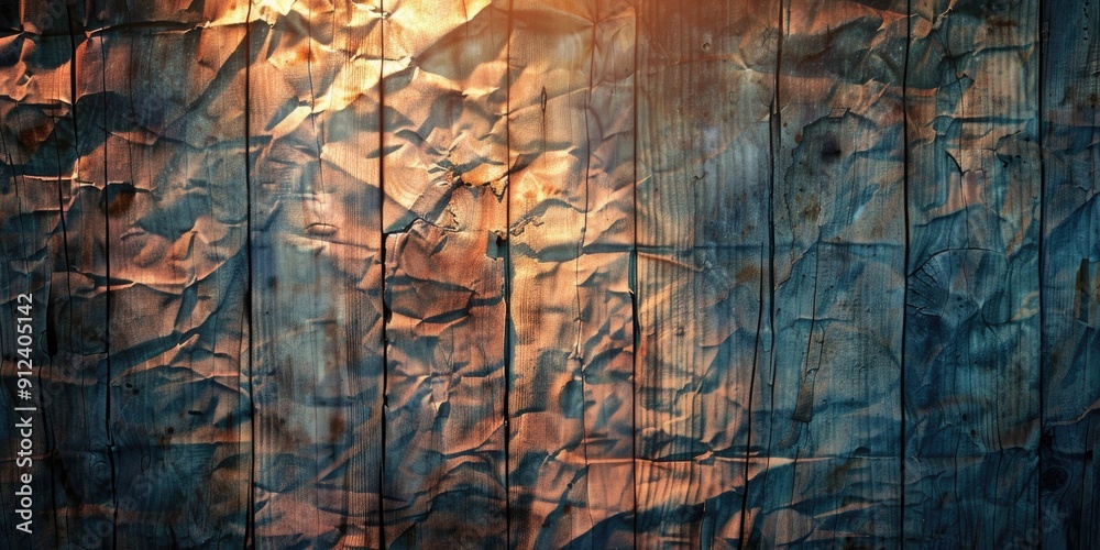 Naklejka premium Vintage wooden surface with aged paper