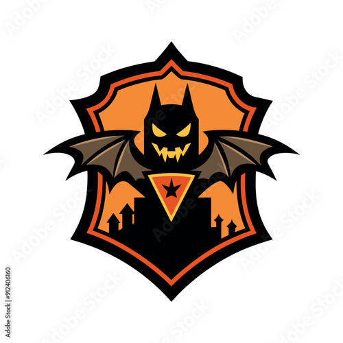 Gothic Halloween logo design template