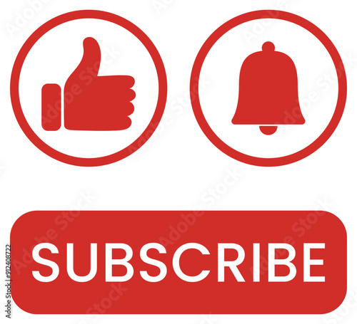 Like, comment and subscribe icon vector illustration isolated on white background.