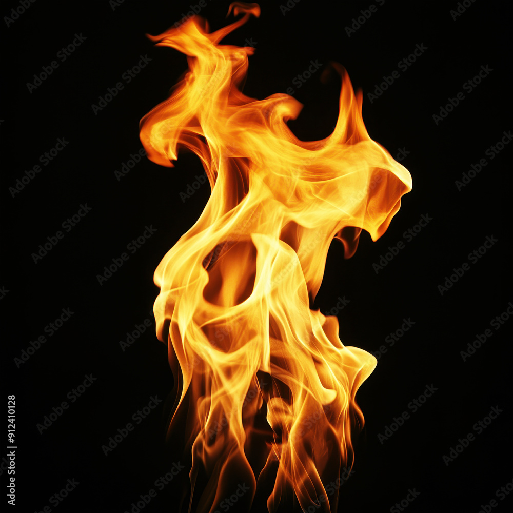 Fire flame on black background overlay Fire flame on black background overlay