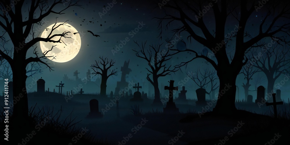 halloween night background with house halloween night background with house