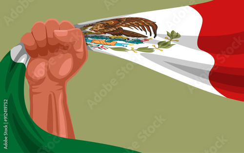 Clenched fist proudly holding the Brazilian flag. Ideal for themes of patriotism, national pride, and unity, this image symbolizes strength, resilience, and the spirit of Indonesia