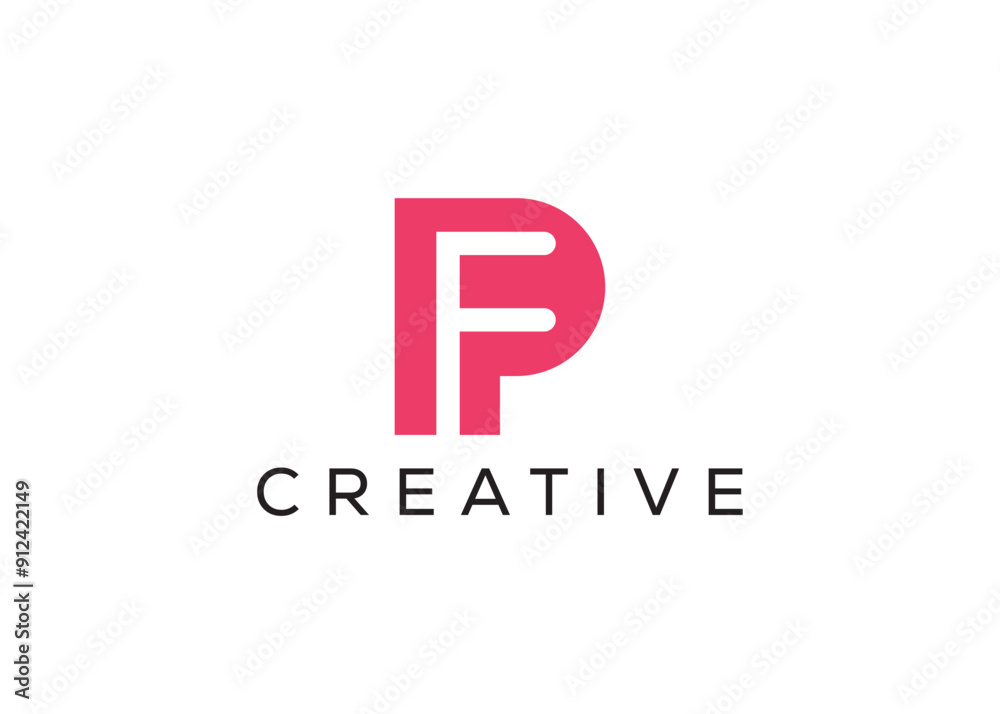 Minimal and professional letter P F logo design template Minimal and professional letter P F logo design template