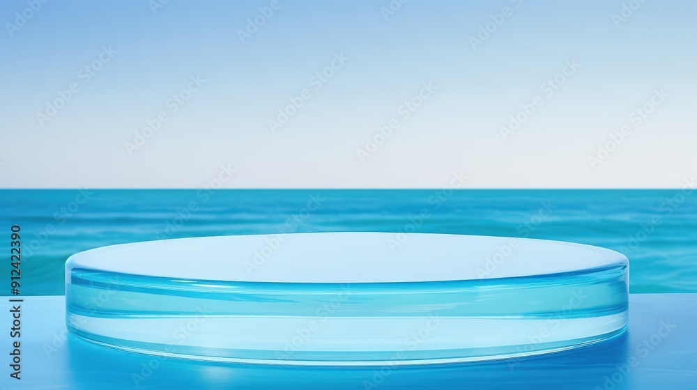 Glass Platform on a Blue Ocean Glass Platform on a Blue Ocean