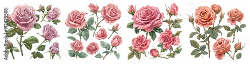 
Peonies. Flowers. Vector floral illustrations of buds, leaves, frame, border, seamless pattern, peony for wedding invitation, greeting card or poster