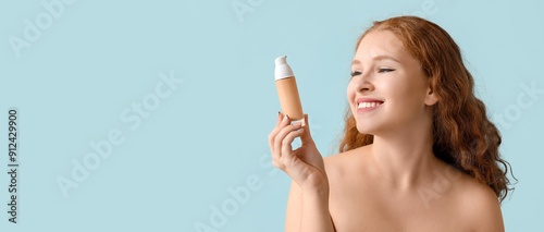 Young redhead woman with fo...