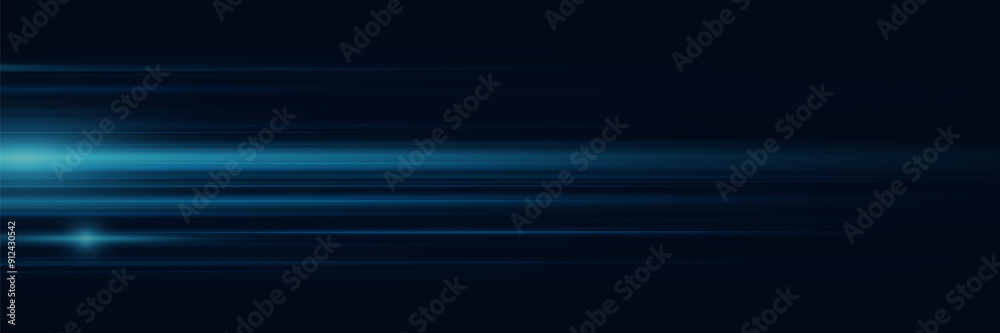 Abstract blue light lines. Light beam technology.
