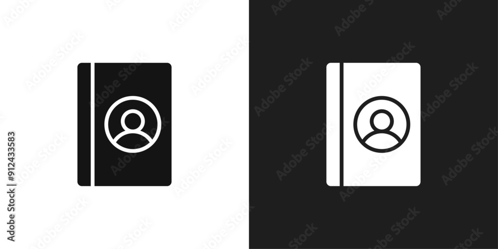 Address book icon logo set vector Address book icon logo set vector