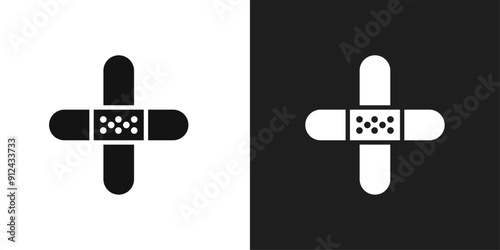 Band aid icon logo set vector