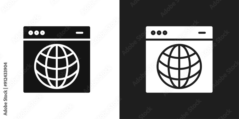 Browser icon logo set vector Browser icon logo set vector
