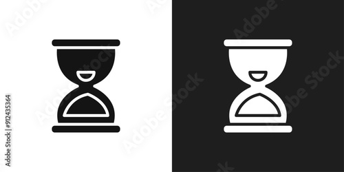 Hourglass end icon logo set vector