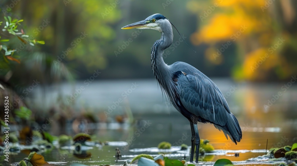 Naklejka premium a pelican in wildlife