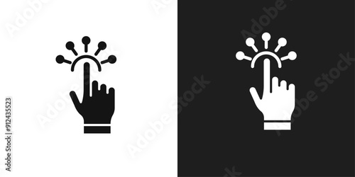Interactive icon logo set vector