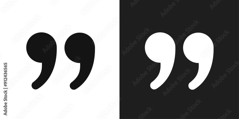 Quote right icon logo set vector Quote right icon logo set vector