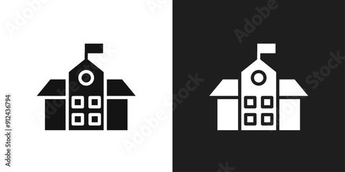 School icon logo set vector