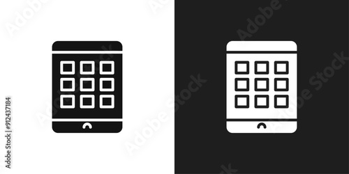 Tablet icon logo set vector