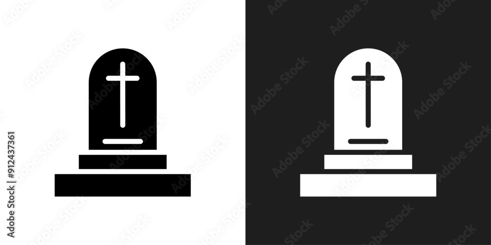 Tombstone icon logo set vector Tombstone icon logo set vector
