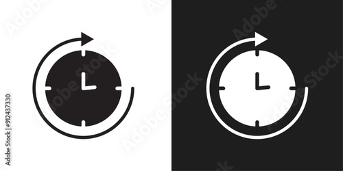 Time forward icon logo set vector