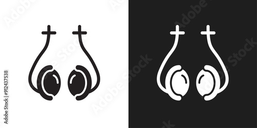 Vasectomy icon logo set vector