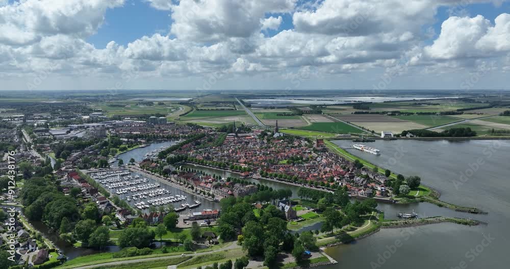 Medemblik, North Holland, historic town along the former Zuyderzee now the Ijsselmeer.