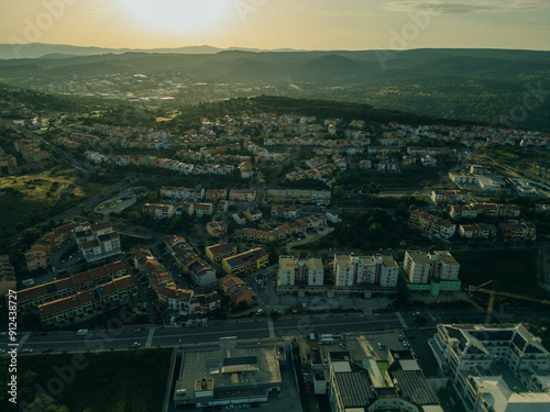 Aerial view of Nuoro, Province of Nuoro, Italy photo