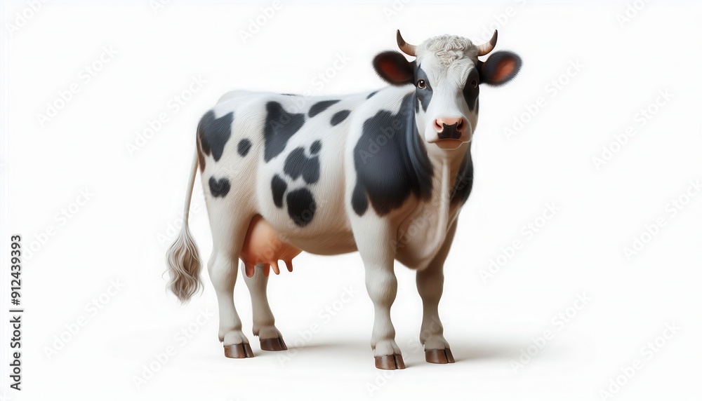 white background, cow white background, cow