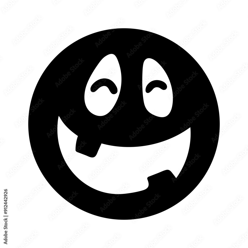 Fototapeta premium Halloween face icon vector. Scary face illustration sign. Funny Face symbol. Pumpkin face logo.