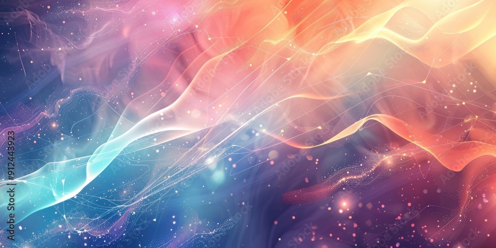 Abstract background with colorful waves and lights. Abstract background with colorful waves and lights.