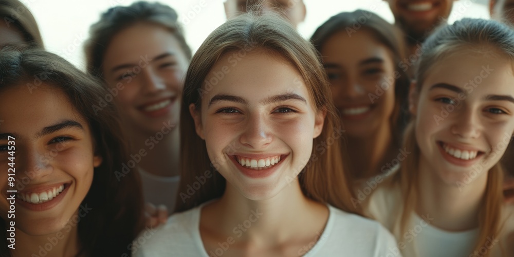 A group of friends or family members stand together, possibly for a photo shoot or special occasion A group of friends or family members stand together, possibly for a photo shoot or special occasion