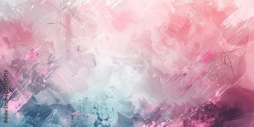 Abstract pink and blue paint splatters.