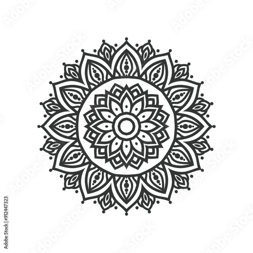 Mandala flower vector illustration design.