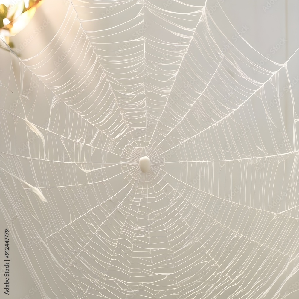 Obraz premium spider web with dew drops