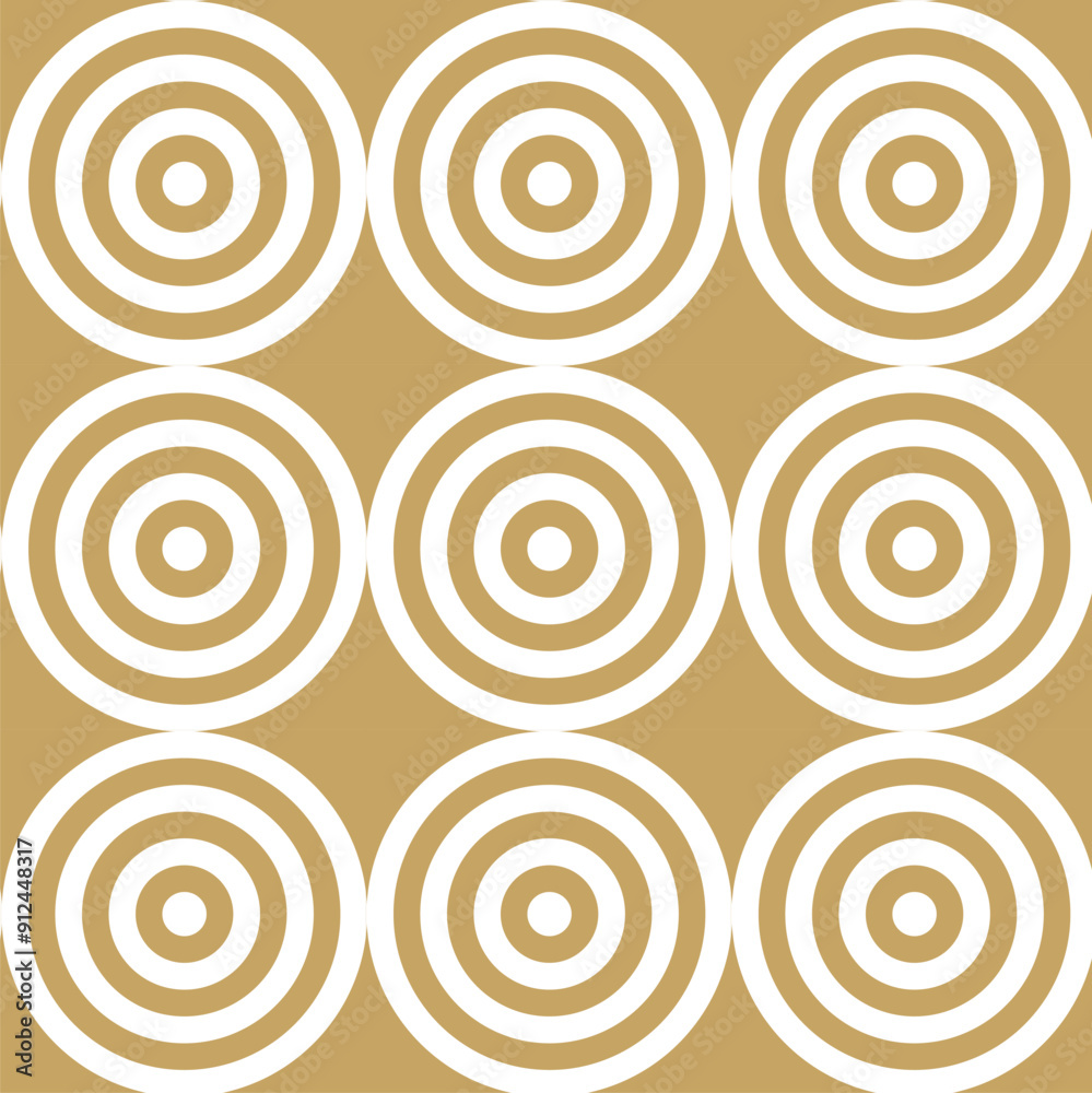 Abstract geometric pattern with circles, stripes, lines. Seamless vector background. White and gold ornament. Modern reticulated graphic design. Abstract geometric pattern with circles, stripes, lines. Seamless vector background. White and gold ornament. Modern reticulated graphic design.
