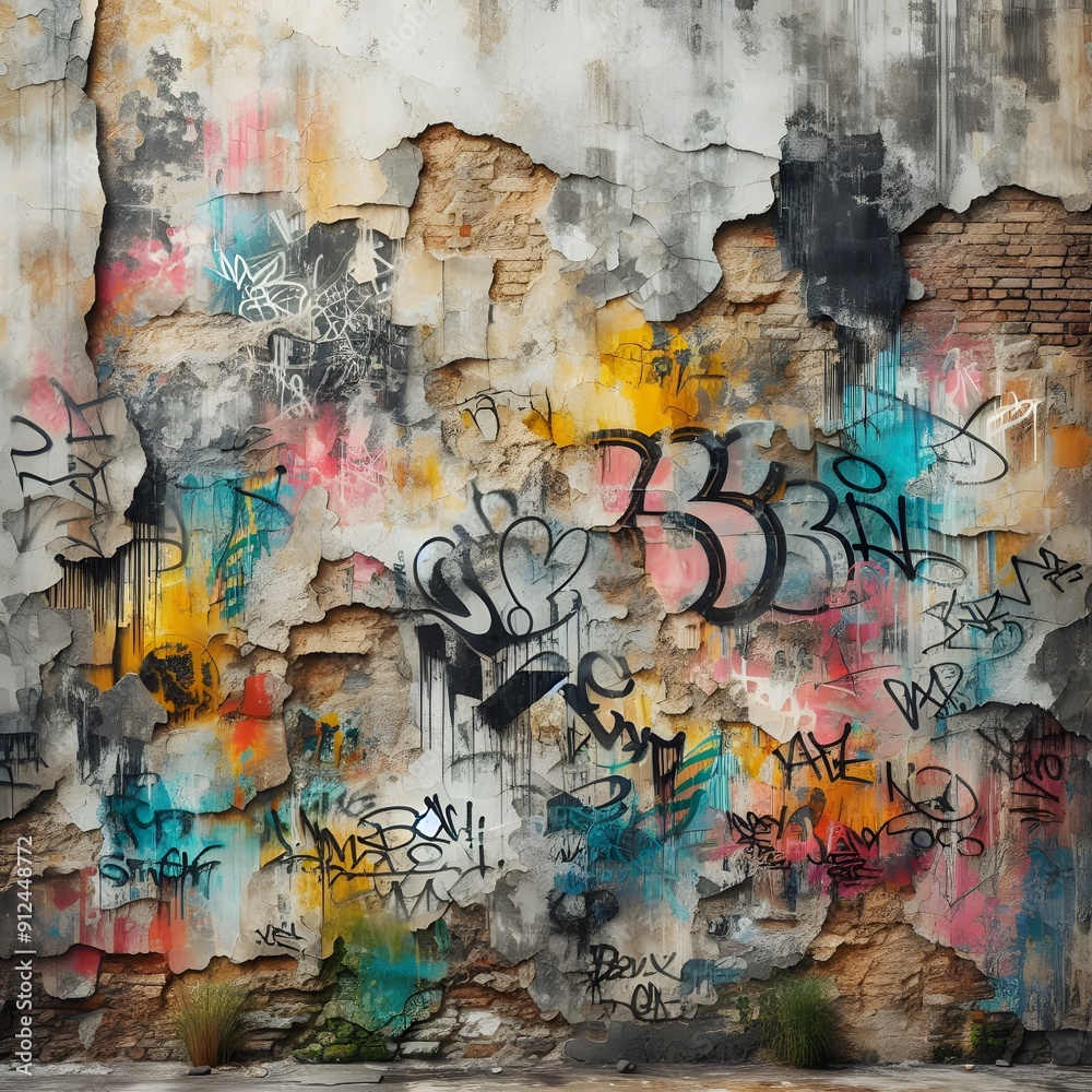 Fototapeta premium Colorful Graffiti Wall Background