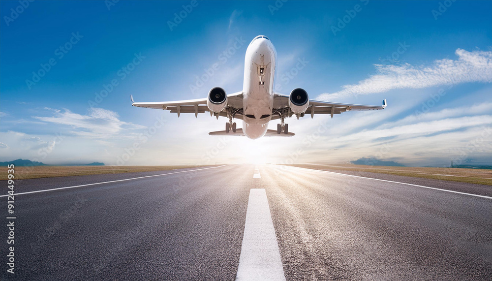 Close-Up of an Airplane Taking Off Close-Up of an Airplane Taking Off