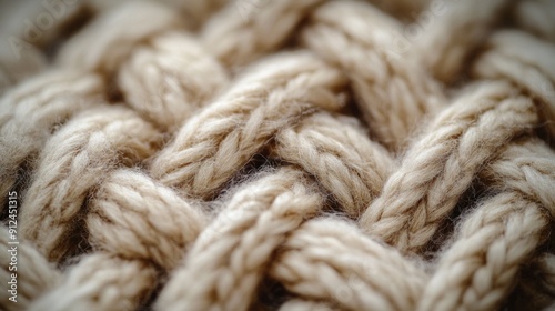 Close-up of Knitted Fabric Texture