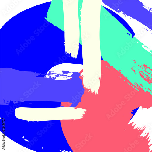 Hand painted abstract brush strokes. Artistic grunge background