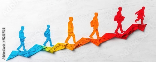A visual of a career progression chart with milestones, symbolizing professional growth