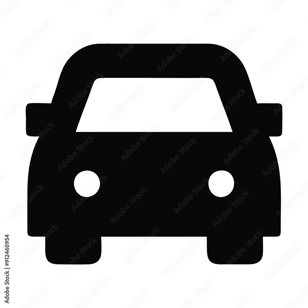 Black and white car icon. Vector illustration Black and white car icon. Vector illustration